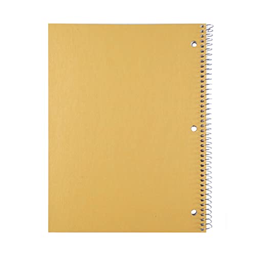Hilroy 1-Subject Coil Notebook, 8" x 10.5", Metric Graph Ruled with 1 cm-Square Ruling on Front and Plain Ruling on Back, 80 Pages/40 Sheets, 3-Hole Punched, 1 Notebook, Orange Cov image 5