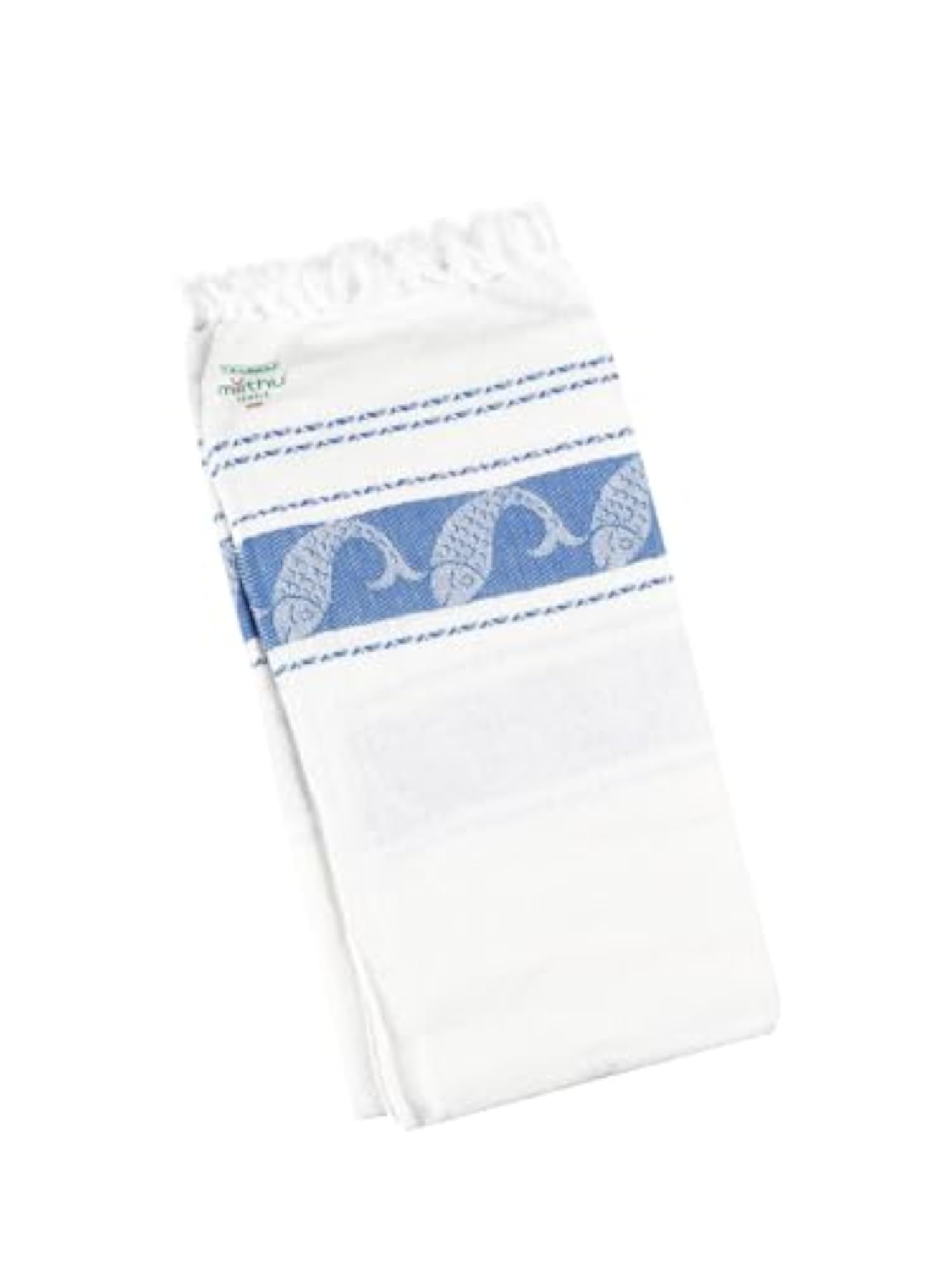 Dholpin White Cotton Bath Towel