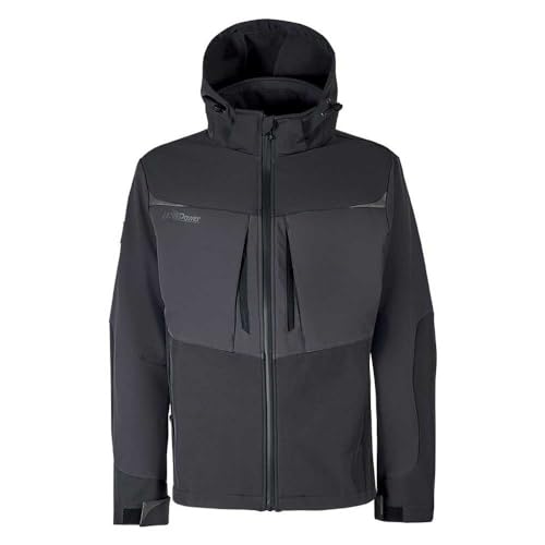 U-POWER | Chaqueta Softshell VERVE, capucha extraíble y ajustable, 96% poliéster 4% elastano