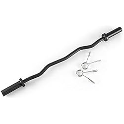 Barra Recta Y Barra Z Capital Sports Accretor 120 - Barra z, Barra curl con agarre antideslizante, Barra z musculación de 120 cm, Sleeves de 18 cm, Carga máxima 272 kg, Plano, Negro