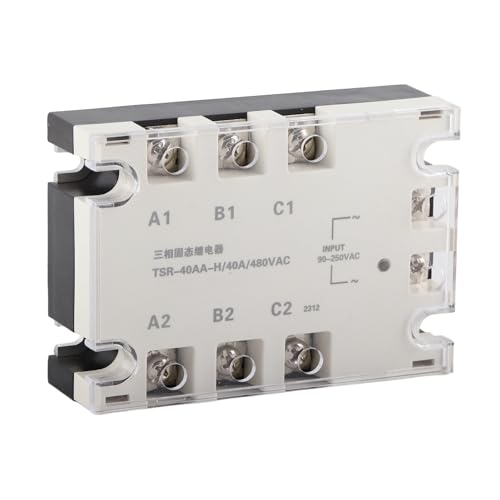 Relais à semi-conducteurs triphasé 40A AC AC TSR-40AA H pour commande industrielle - 3