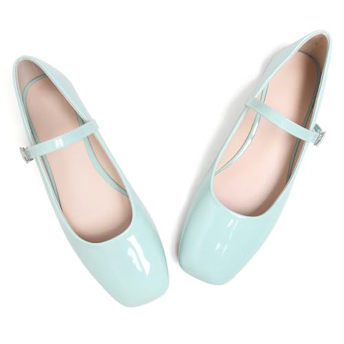 Image of LUXINYU Women's Slip on Flats,Classy Round Toe Solid Classic Mary Jane Ballet Dance Shoes Soft Comfortable PU Flat Shoes