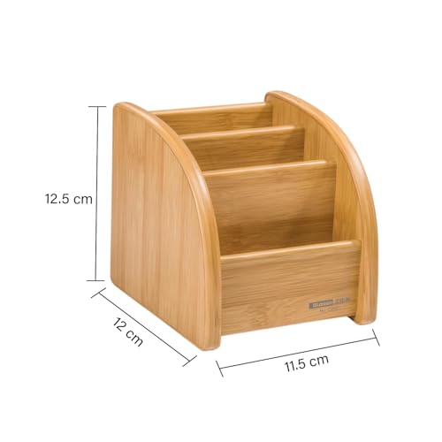 Image of oddpod Glosen Premium Multi-Purpose Wooden Desk Organizer & Mobile /Pen Holder Stand For Home /Office C-2021, Brown