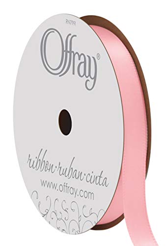 Image of Berwick 063330 3 /8 inch Wide Single Face Satin Ribbon, Light Pink, 6 Yds