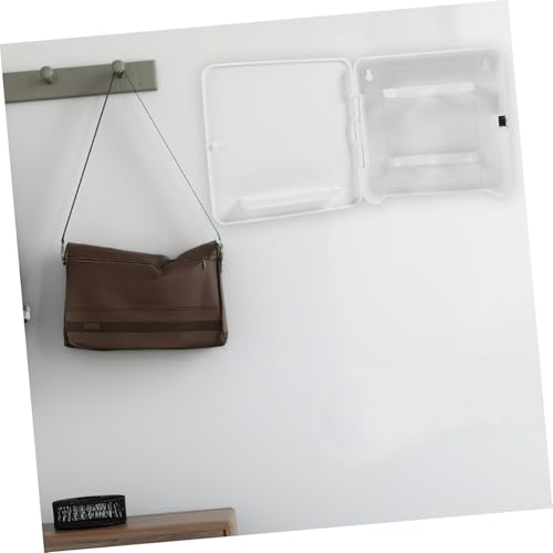 Crochet sans perçage et support magnétique blanc pour clés et petits objets - 7