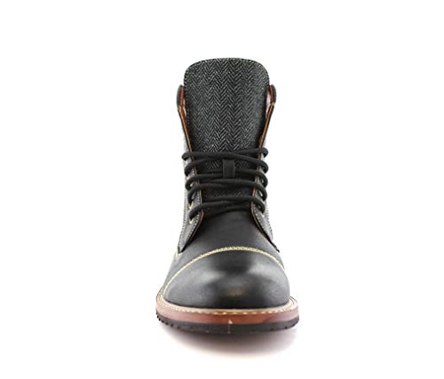 Image of Polar Fox Men's Casual Cap-Toe Ankle Boot Collection | Lace-Up Work, Combat, and Chukka Styles