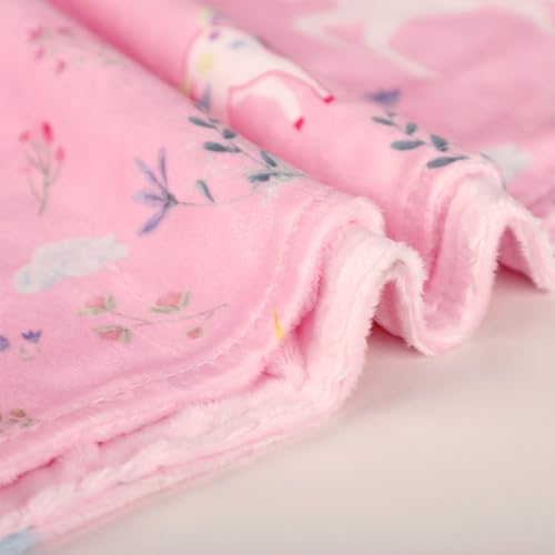 Image of SWESEN Baby Blanket for Boys Girls, Super Soft Double Layer Mink Blankets with Dotted Backing, Unicorn Toddler Newborn Nursery Bed Blanket, Multicolor Printed Blanket, 30 X 40 Inches