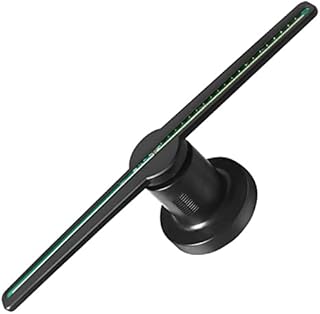 Upgrade 3D Hologram Advertising Display Fan, 3D Holographic Advertising Machine Aerial Advertising Machine Led Naked Eye Fan Screen Stereo Imaging Floating Three-dimensional Projector for Store Shop B