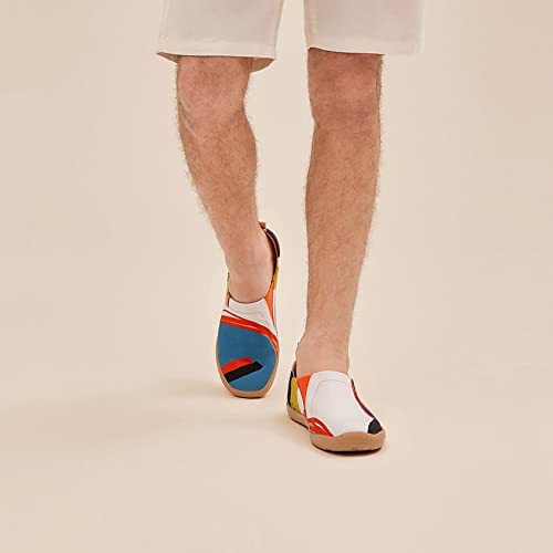 UIN Men's Loafers Painted Travel Shoes Slip On Walking Casual Lightweight Comfort Fashion Sneaker ToledoⅠColor & Geometry4