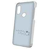 スマQ arrows we (F-51B FCG01 arrows we) 対応 ケース スマホケース ハードケース コンパクト 傷防止 スリム 薄型 ワンポイント スマイル 韓国風 おしゃれアローズ ドコモ F-51B (D.ブルー) ami_hard0007-e0260