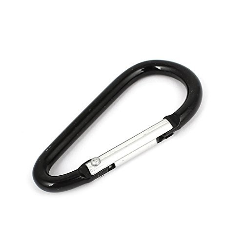Buy Outdoor Camping Spring Loaded Carabiners Clips Hooks 5cm Long Black