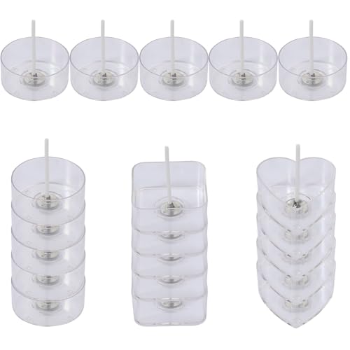 NUOLUX �e�B�[���C�g�L�����h���z���_�[20�Z�b�g �v���X�`�b�N���X�N�G�A �n�[�g ���E���h�J�b�v �e��L�����h���c�t�� DIY�L �ė��p�\