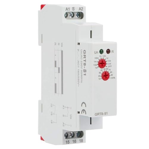 Relé de retardo - GRT8-B1 Mini apagado Tiempo de retardo Relay Timer Relay Tipo de riel DIN AC 220V