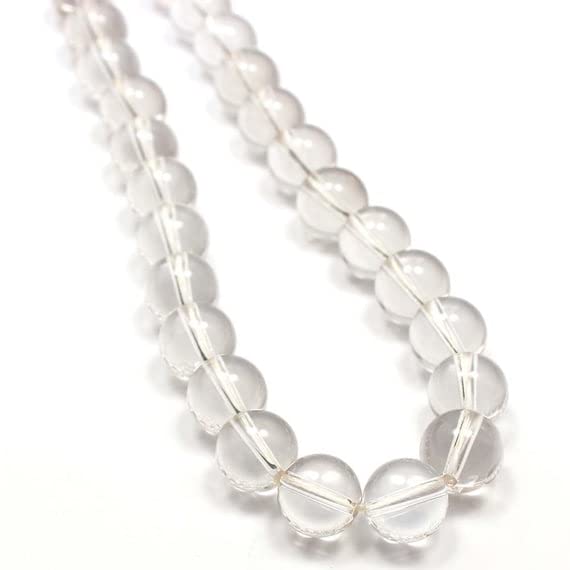 Perles en quartz cristal de roche naturel 12mm lot de 27 perles rondes pour création bijoux