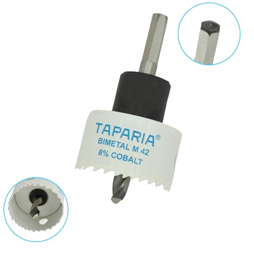 Image of Taparia Bimetal Mini Hole Saw HSM 37 - Precision Cutting Tool, High -Speed Steel Teeth for Wood, Metal & Plastic