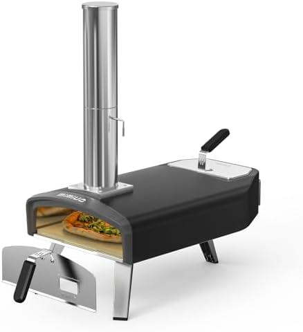 Mimiuo Horno para Pizza de Exterior, Horno de Pizza de Leña y Car...