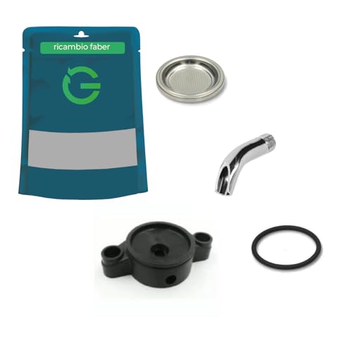 G GRIMALDI Kit Ricambi Compatibili Faber- Vano Porta Cialda - Filtro Doccia - Oring - Beccuccio per Macchine da Caffè in Cialde