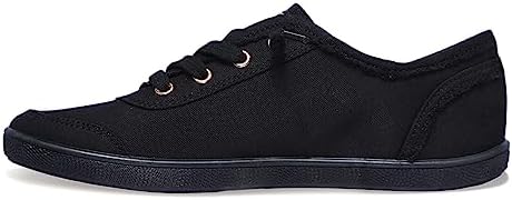 Skechers Women's Bobs B Cute Sneaker – Memory Foam, Flexible Outsole, Lightweight Vegan Shoes, Black/Black, 6.5 Wide
