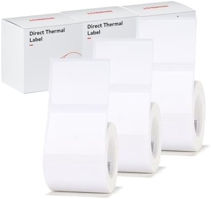 B21 Label of 3 Rolls White 40x30mm for NIIMBOT B1 B21 B3S Label Maker, Waterproof,Self-Adhesive Label Paper Office and Home Labeling Tape Replacement. image 3
