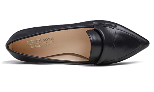 Image of FEVERSOLE Women's Loafer Flat Pointed Fashion Slip On Comfort Driving Office Shoes