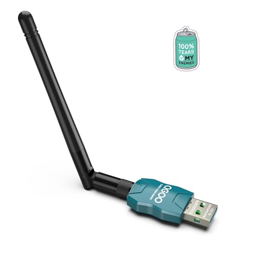 Class 1 Long Range Bluetooth Adapter for PC, QGOO USB Bluetooth Adapter for PC 5.3+EDR, Bluetooth Dongle Bluetooth Receiver Support Windows10/8.1/8/7?green-184?