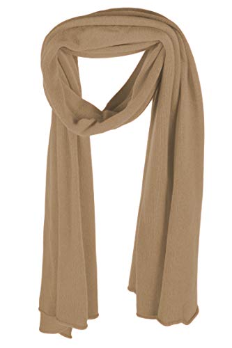 Love Cashmere Women's Ultrafine 100% Cashmere Scarf Wrap - Mink Brown - made in Scotland2