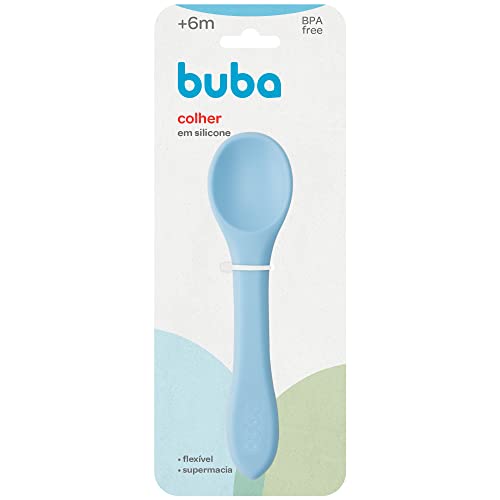 Buba Colher Em Silicone Azul