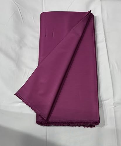 Image of BKRKJ Women's Cotton Silk Unstitched fabric by meter for sewing suit salwar chudidar patiyala shirt kameez blouse kurta pyjama pathani jam glace (Mauve, 3 meter)