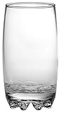 Bormioli Rocco Galassia Highball Tumbler Juice Drinking Glasses | 14oz Beverage Cups | Made In Italy | Set of 3 | Stackable & Dishwasher Safe (14oz)