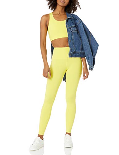 Amazon Essentials Women's Active Sculpt Medium Support Racerback Sports Bra, Bright Yellow, Large #TOP3