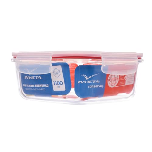 Pote de Vidro Hermético 1,1L Quadrado Invicta