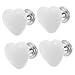 jojofuny 20pcs Heart Shape Toilet Button Assistant Tool Matte Easy Install for Bathroom Hardware