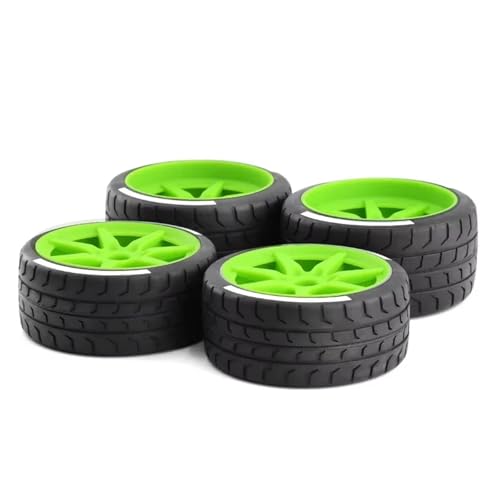 RC�J�[�p�[�c Compatible With Arrma For Felony For FSR 53/107 42/100 1/7 GT RC�����A�N�Z�T���[�J�[�A�b�v�O���[�h�p�[�c17mm�z�C�[���Z�p�^�C��(Green)
