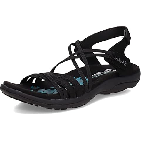 Skechers Damen Sandalen Reggae Slim Takes Two Schwarz Cover