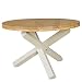 Produktbild FineBuy Design Esszimmertisch rund Ø 120 cm x 75 cm Akazie Massiv-Holz | Landhaus Esstisch 4 Personen | Küchentisch Tisch für Esszimmer braun