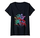Womens Backtrack Kali Linux design with Dragon and Tagline V-Neck T-Shirt
