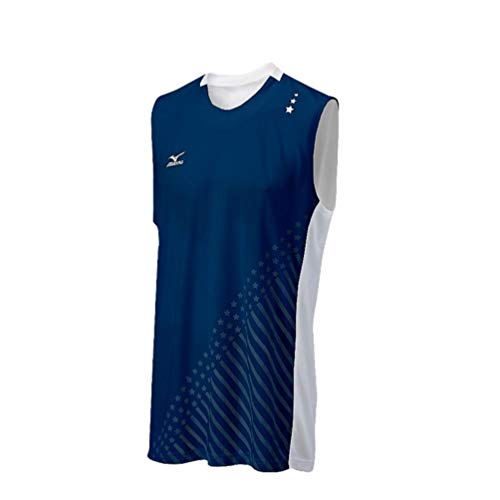 Mizuno Maillot sans Manches National VI pour Homme en tissu respirant bleu