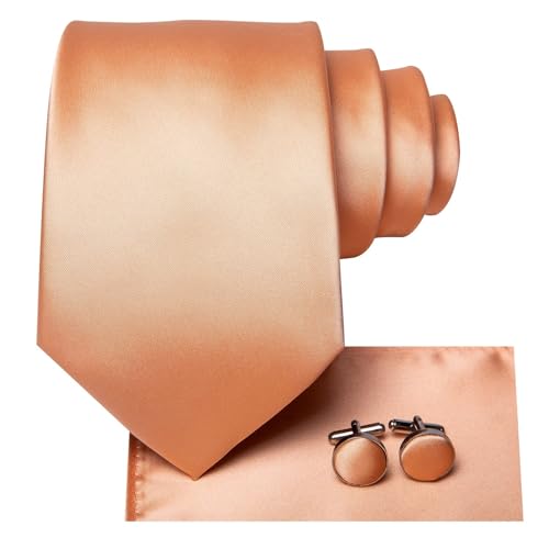Image of Dubulle Mens Paisley Floral Silk Tie for Men Striped Necktie and Pocket Square Cufflinks Set Wedding Business