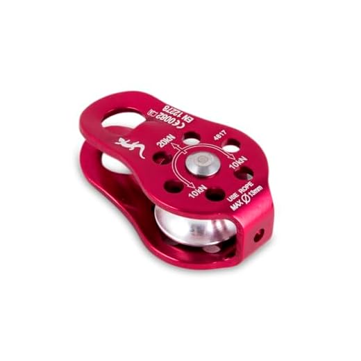 FIXE - Mini Polea Escalada AUX PULLEY CE - Mini Polea Auxiliar Simple de Aluminio para Cuerda - Útil para subir petates o montar polipastos