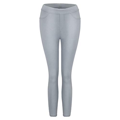 Vielone Inner Pocket Yoga Pants 4 Way Stretch Tummy Control Workout Running Pants, Long Bootleg Flare Pants Gray