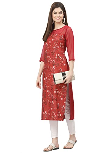 Image of ALC Creation Women's Crepe Straight Printed Kurta