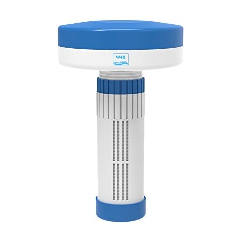 440 Mini Premium Floater Dispenser for Spa, Hot Tub and Small Pools for 1 Inch Chlorine or Bromine Tablets. (Tablets NOT Included) Adjustable Release, from 0 to 13 Flow Control Cover