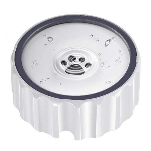 Famigreta Dog Water Bowl 70oz/2L Large Capacity Water Dispenser No Spill Non Slip No Splash Pet Slow Feeder No Drip Vehicle Carried Travel Slow Drinking Bowl for Dogs Cat(White)