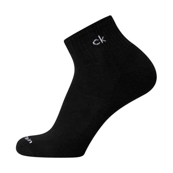 Calvin Klein Men's Socks - Cotton Cushioned Above Ankle Athletic Mini-Crew Socks (6 Pack), Size Shoe Size: 7-12, Black - Image 7