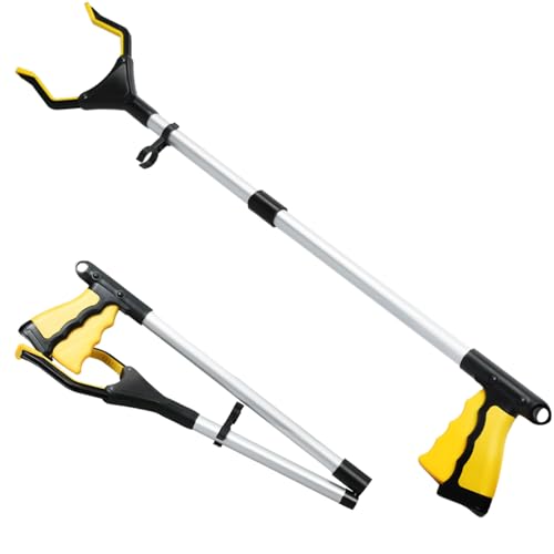 Taylor & Brown Reacher Grabber Tool, 32 Grabbers for Elderly, Lightweight Handy Trash Claw Grabber, Mobility Aid Reaching Assist Tool for Trash Pick Up, Litter Picker, Arm Extension (Yellow)