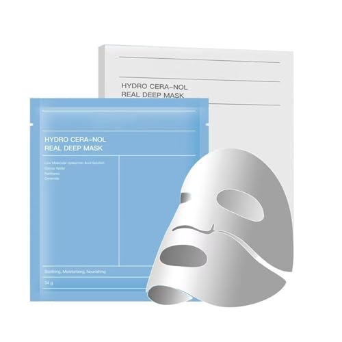 Mascarilla de Colageno Facial, Collagen Face Mask, Mascarilla Facia Mujeres Mascarillas Faciales, Iluminar el Color de la Piel, Reducir las Líneas Finas, Refinamiento de Poros (6pcs)
