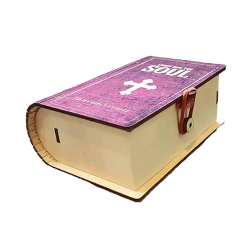 de versículo de la - Cajas de tarjetas hechas a mano, portatarjetas | Madera portátil - de almacenamiento decorativa con portatarjetas para la organización de versos