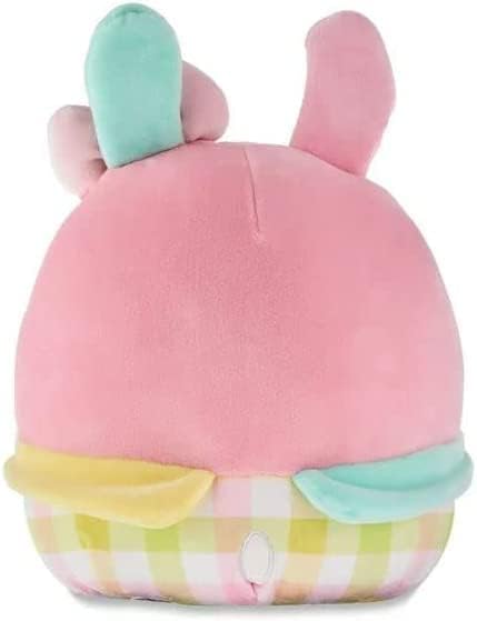 Vista 2 de Squishmallows Kellytoy oficial Sanrio Squad Squishy Animal de peluche (Hello Kitty (conejo a cuadros), 8 pulgadas)