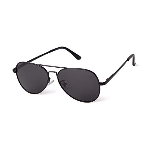 ADE WU Kinder Pilotenbrille, Klassische Polarisiertes Brille mit Edelstahl Metall Gestell Unisex Sonnenbrille UV-Schutz für Mädchen Jungen (Eltern + Kind) Cover
