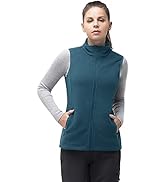 33,000ft Damen Fleece Weste Jacke Standkragen Ultraleicht Outdoor Westen Tops mit Taschen Reißver...